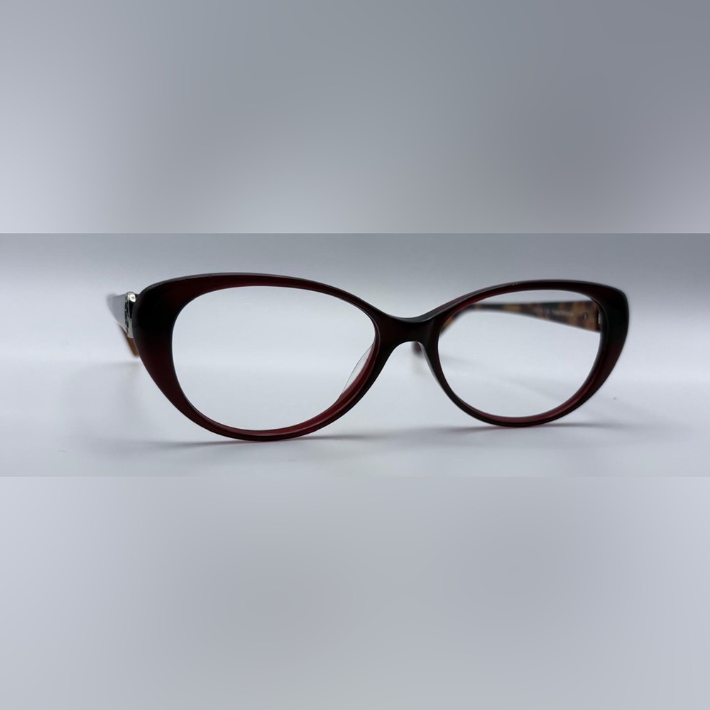 London Fog Vivien Tortoise Burgundy Oval Sunglasses Frames Only